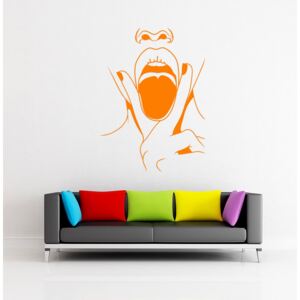 GLIX Lips swag - samolepka na zeď Oranžová 70 x 95 cm
