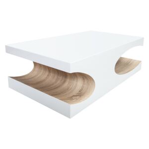 Demsa home Konferenční stůl Cuoro, 120 cm, bílý, dub