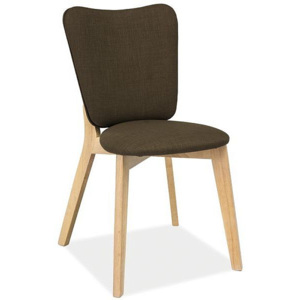 Židle MANTA, 77x48x43, dub bělený/khaki tap.42