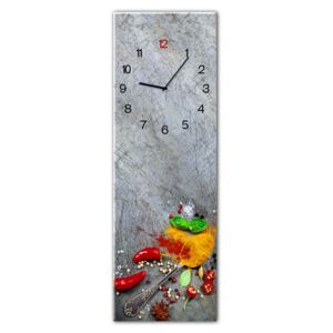 Styler Skleněné nástěnné hodiny - Silver Spoon, 20x60 cm