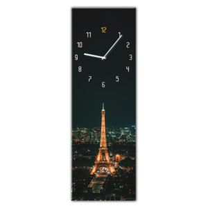 Skleněné nástěnné hodiny - Styler Paris, 20x60 cm