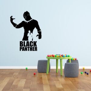 GLIX Avengers Black Panther - samolepka na zeď Černá 60x40 cm