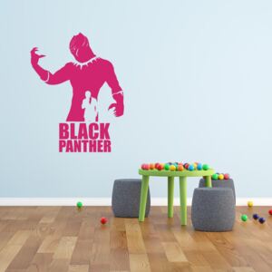 GLIX Avengers Black Panther - samolepka na zeď Růžová 90x60 cm