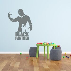 GLIX Avengers Black Panther - samolepka na zeď Šedá 30x20 cm