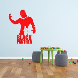 GLIX Avengers Black Panther - samolepka na zeď Červená 30x20 cm