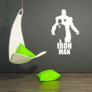 GLIX Avengers Iron Man - samolepka na zeď Bílá 35x20 cm