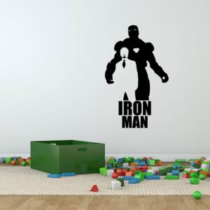 GLIX Avengers Iron Man - samolepka na zeď Černá 60x35 cm