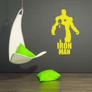 GLIX Avengers Iron Man - samolepka na zeď Žlutá 90x55 cm
