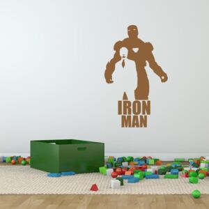 GLIX Avengers Iron Man - samolepka na zeď Hnědá 35x20 cm