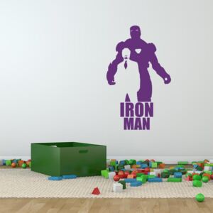 GLIX Avengers Iron Man - samolepka na zeď Fialová 90x55 cm