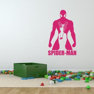 GLIX Avengers Spider Man - samolepka na zeď Růžová 90x55 cm
