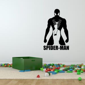 GLIX Avengers Spider Man - samolepka na zeď Černá 60x35 cm