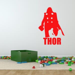 GLIX Avengers Thor - samolepka na zeď Červená 60x40 cm