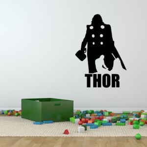 GLIX Avengers Thor - samolepka na zeď Černá 90x60 cm