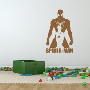 GLIX Avengers Spider Man - samolepka na zeď Hnědá 90x55 cm