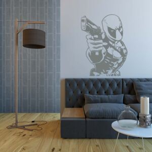 GLIX Deadpool - samolepka na zeď Šedá 20x15 cm