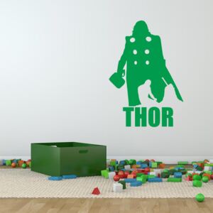 GLIX Avengers Thor - samolepka na zeď Zelená 30x20 cm