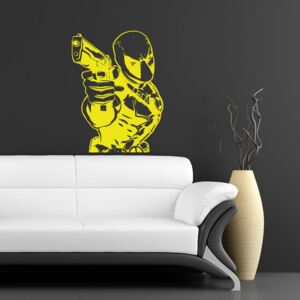 GLIX Deadpool - samolepka na zeď Žlutá 20x15 cm