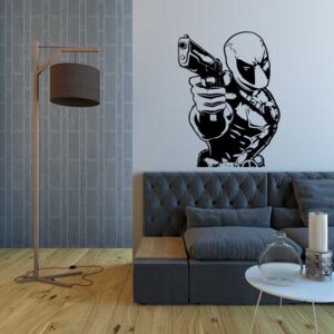 GLIX Deadpool - samolepka na zeď Černá 20x15 cm