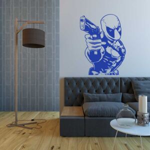 GLIX Deadpool - samolepka na zeď Modrá 100x75 cm
