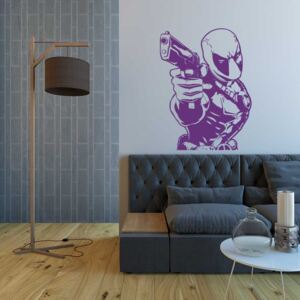 GLIX Deadpool - samolepka na zeď Fialová 20x15 cm