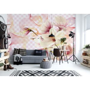 Fototapeta - Magnolia Flowers Pink I. Vliesová tapeta - 254x184 cm