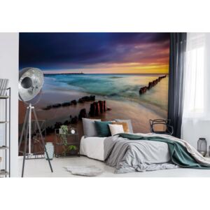 Fototapeta - Beach Sunset Sea Vliesová tapeta - 206x275 cm