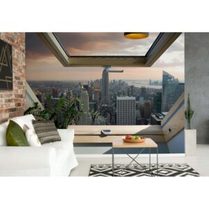 Fototapeta GLIX - New York City Skyline 3D 4 + lepidlo ZDARMA Vliesová tapeta - 416x254 cm