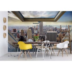 Fototapeta GLIX - New York City Skyline 3D 3 + lepidlo ZDARMA Vliesová tapeta - 368x254 cm
