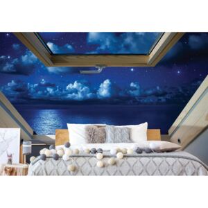 Fototapeta - Dreamy Night Sky 3D Skylight Window View Vliesová tapeta - 208x146 cm