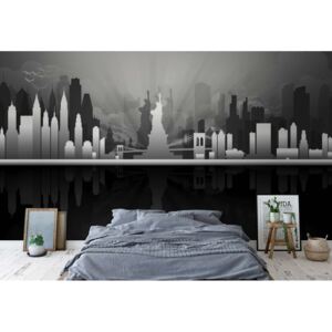 Fototapeta GLIX - New York City Skyline + lepidlo ZDARMA Vliesová tapeta - 254x184 cm