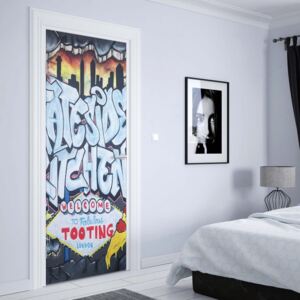 GLIX Fototapeta na dveře - Graffiti Street Art Stateside Kitchen | 91x211 cm
