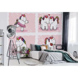 Fototapeta - Unicorns Pink Vliesová tapeta - 368x254 cm