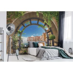 Fototapeta - Venice Gondolas Archway View Vliesová tapeta - 254x184 cm