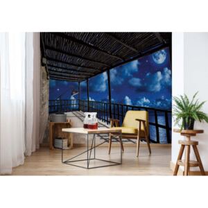 Fototapeta GLIX - Dreamy Night Sky Terrace View + lepidlo ZDARMA Vliesová tapeta - 254x184 cm