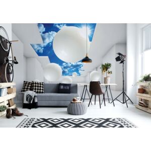 Fototapeta - 3D Modern Architecture Sky White Vliesová tapeta - 416x254 cm