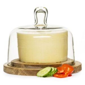 Prkénko na sýr s poklopem SAGAFORM Nature Cheese Dome