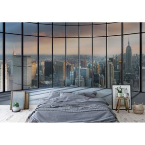 Fototapeta - New York City Skyline Penthouse View Vliesová tapeta - 368x254 cm