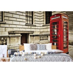 Fototapeta - London City Red Telephone Box Vliesová tapeta - 206x275 cm