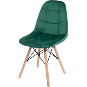 Ragnar čalouněná židle zelená - velur