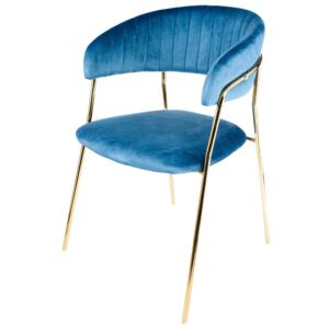 Aria čalouněná židle modrý - velur