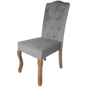 Sansa čalouněná židle šedá – velur