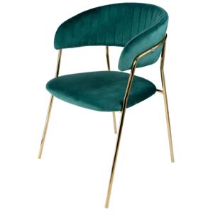 Aria čalouněná židle zelená - velur