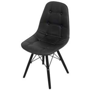 Ivar čalouněná židle černá – ekologická kůže