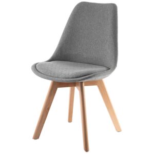 Sokbaro čalouněná židle šedá – tkanina