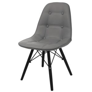 Ivar čalouněná židle šedá– ekologická kůže