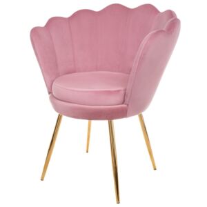 Židle mušle - růžový