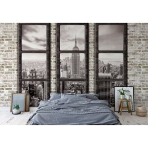 Fototapeta - New York City Penthouse Window View II. Vliesová tapeta - 254x184 cm