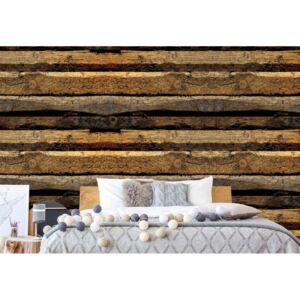 GLIX Fototapeta - Rustic Wood Texture Vliesová tapeta - 254x184 cm