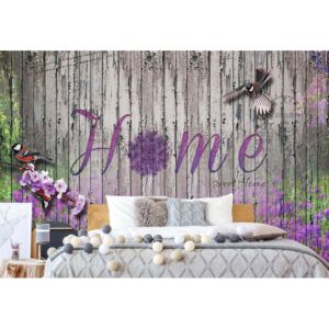 Fototapeta GLIX - Vintage Lavender "Home" + lepidlo ZDARMA Vliesová tapeta - 416x254 cm